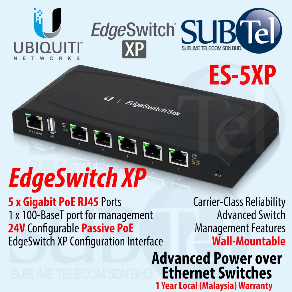 Ubiquiti ES5XP EdgeSwitch XP POE 5 port Gigabit Switch UBNT Malaysia