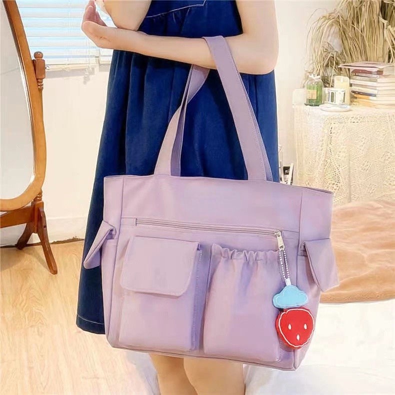 bag women student class bag new canvas shoulder bag commuter Handbag women large capacity tote