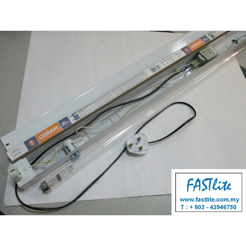 Osram Puritec HNS 30W G13 3 ft Germicidal fluo tube c/w Ballast, S10 ...
