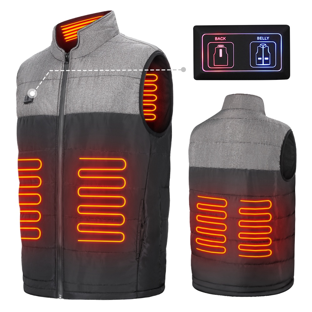 KEMIMOTO Electric Heated Vest Heating Waistcoat USB Thermal Warm Cloth ...