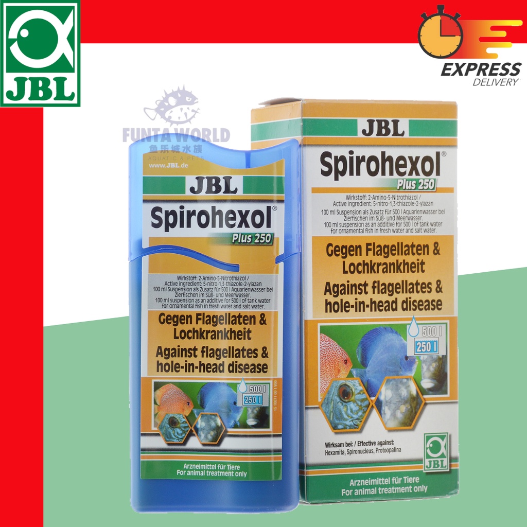 JBL Spirohexol Plus - Remedy for aquarium fish to treat flagellates and hole-in-head disease - 100ml Shopee