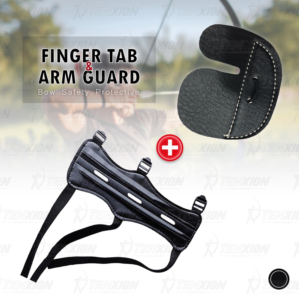 TenXion Archery High Quality Leather Arm Guard Finger Tab Pelindung ...