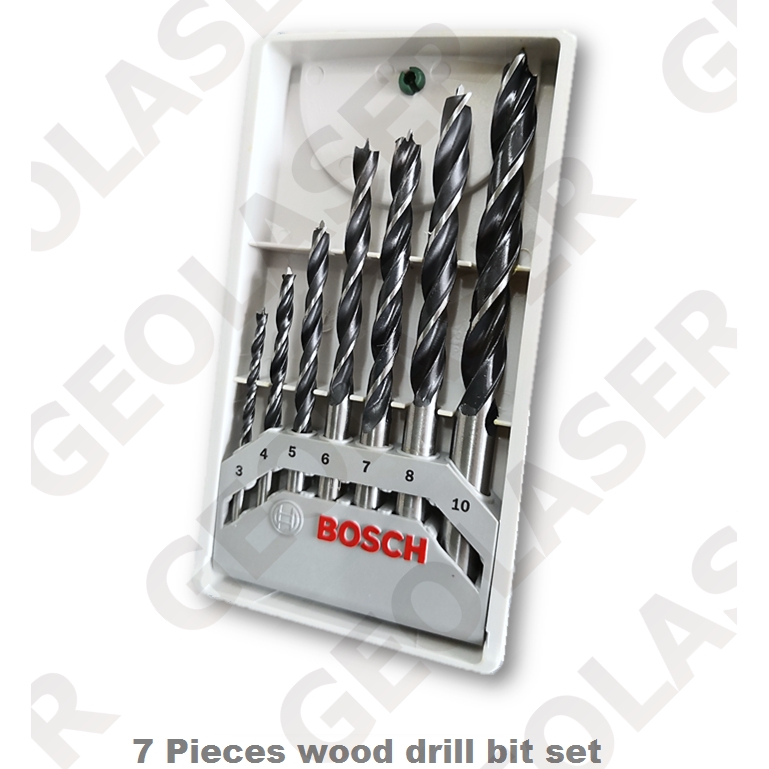 BOSCH UNIVERSAL ACCESSORIES 7 PCS BRAD POINT WOOD BIT SET Shopee