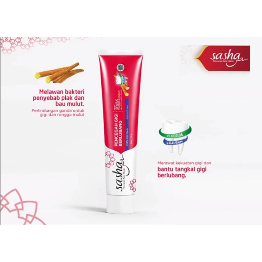 Halal Toothpaste Sasha PGB/ Whitening/ Antibacterial 150g | Shopee Malaysia