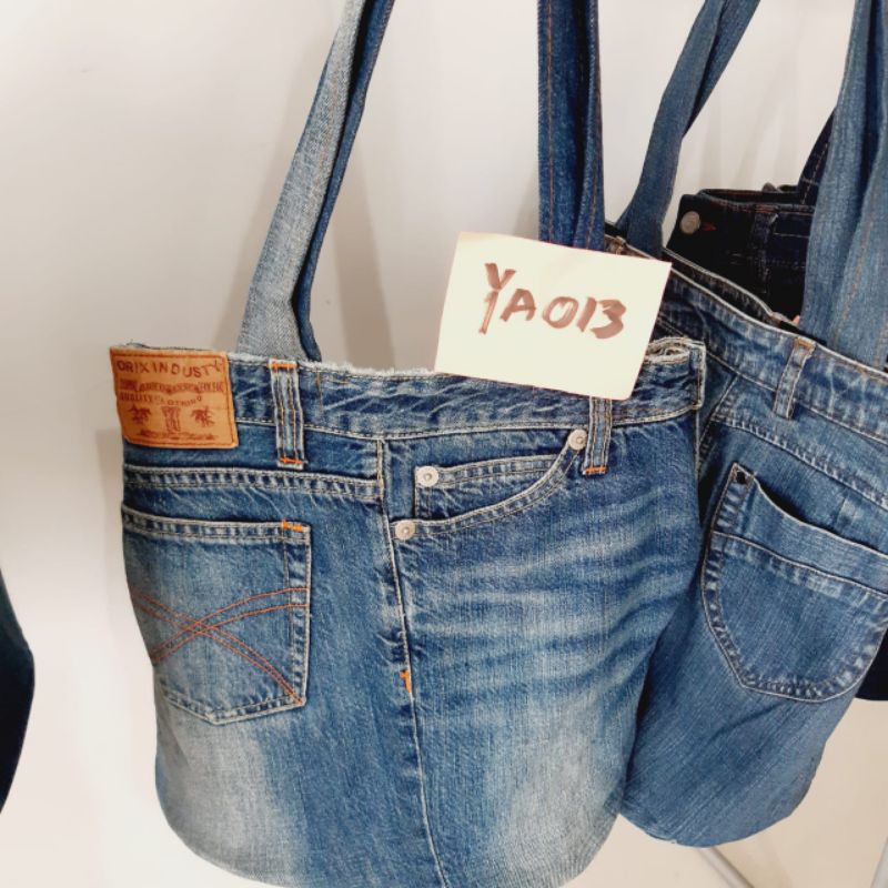 Denim Jeans Bag kain handmade Shopee Malaysia