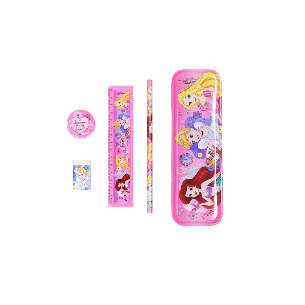 Disney Princess Children 5 in 1 School Stationery Set - Light Purple ...