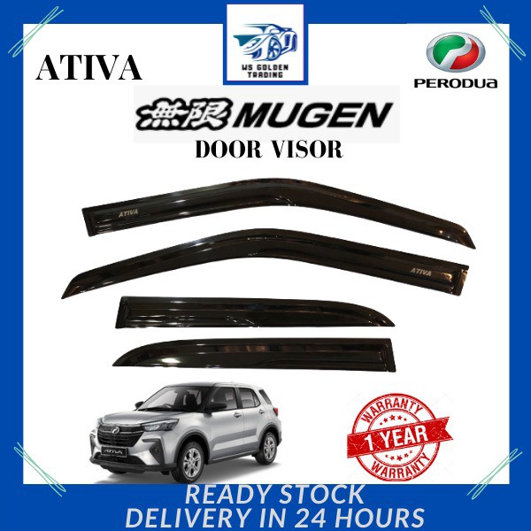 PERODUA ATIVA 2019-2023 MUGEN DOOR VISOR AIR PRESS SUN VISOR PROTECTION ...