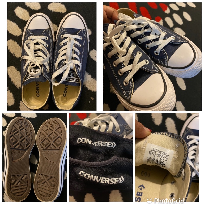 Converse sneakers dark blue Shopee Malaysia