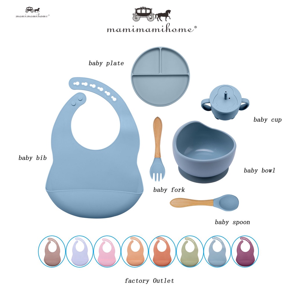 Baby plate and spoon set best sale