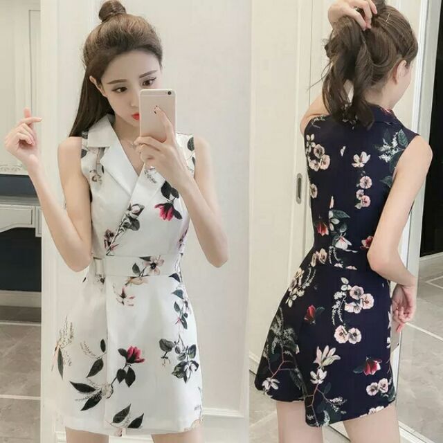 无袖连体裤女夏季2018新款韩版显瘦连衣套装高腰阔腿裤裙连身短裤  