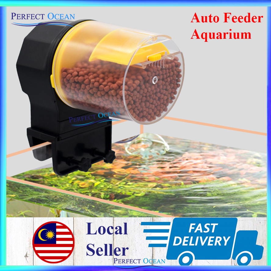 Automatic Feeder Aquarium With Timer 12/24hours Fish Feeder Pengumpan