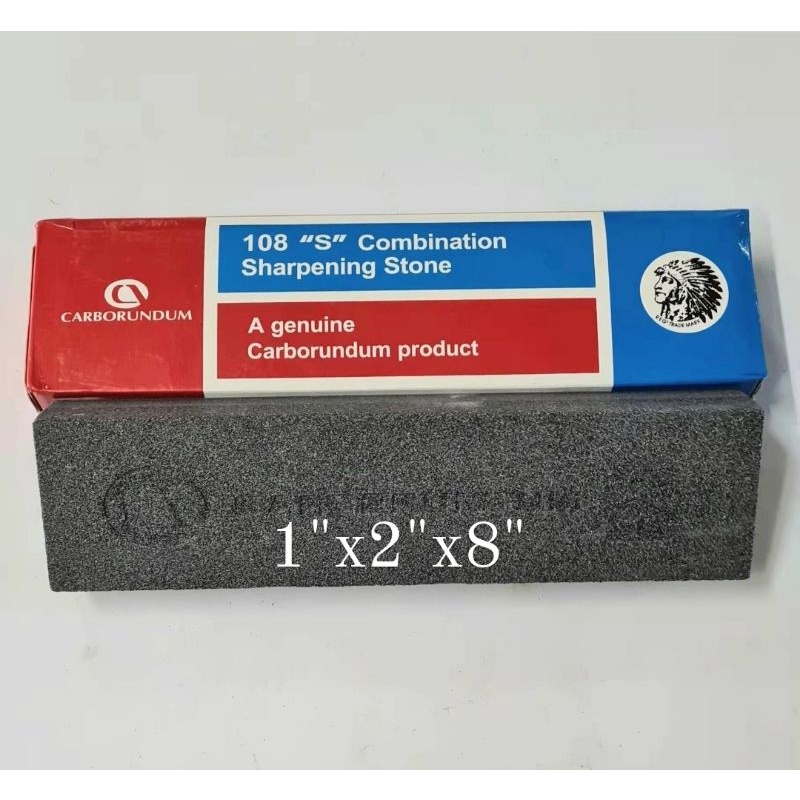 1"x2"x8" CARBORUNDUM 108"S" COMBINATION SHARPENING STONE/CARBORUNDUM