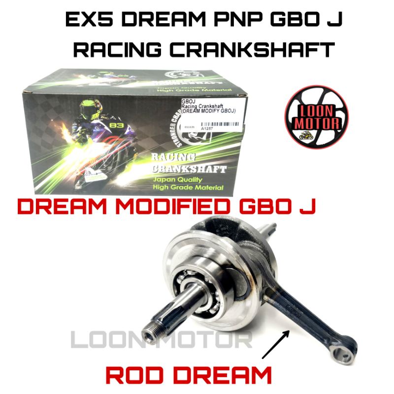 EX5 DREAM PNP GBO J RACING CRANKSHAFT - STRONGER CHARACTER | Shopee ...