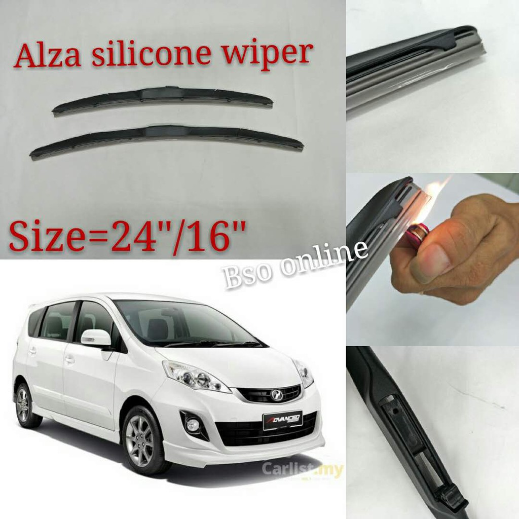 Perodua Alza Silicon Wiper Size 16''+24'' | Shopee Malaysia
