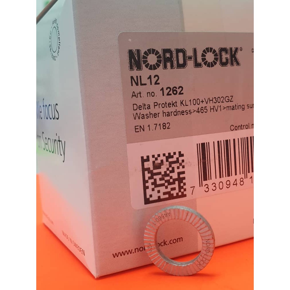 NL12NORD LOCK (STEEL) WEDGELOCKING WASHERS WITH ORIGINAL OEM