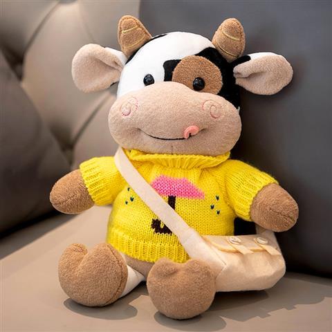 Cute Calf Doll Doll Sweater Cow Year Mascot Plush Toy Birthday