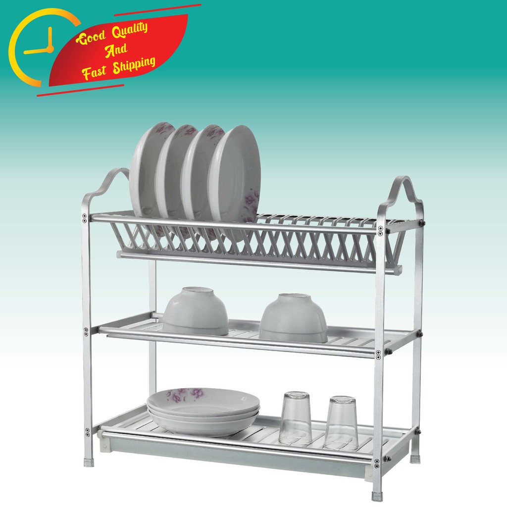 Double layer aluminum dish rack