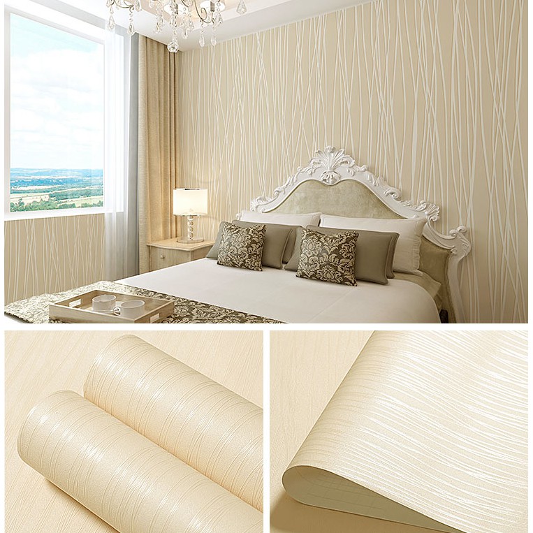 10M Pvc Self Adhesive Wallpaper Linen Pattern for Home for Bedroom ...