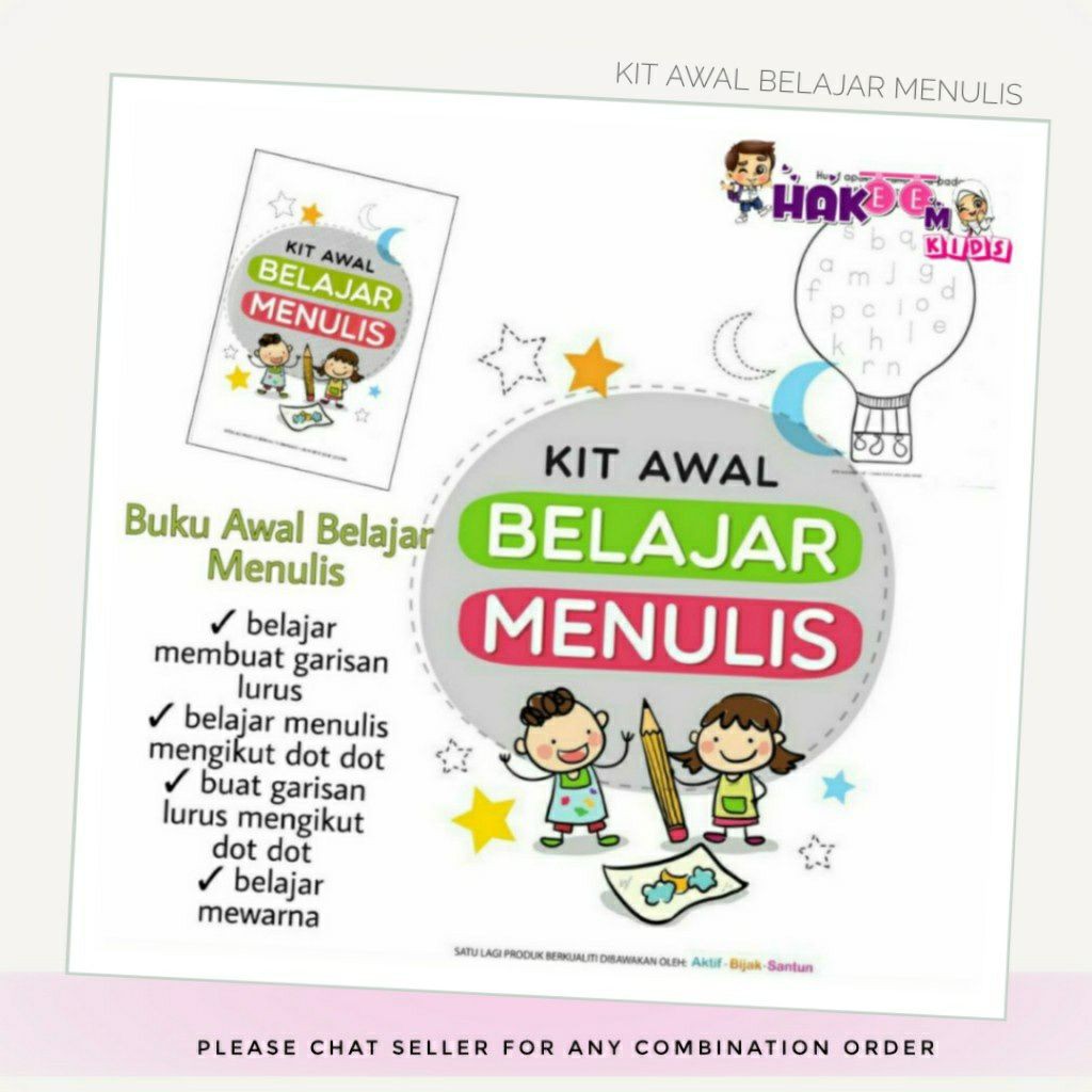 Ready Stock Buku Latihan Kit Awal Belajar Menulis Untuk Kanak Kanak