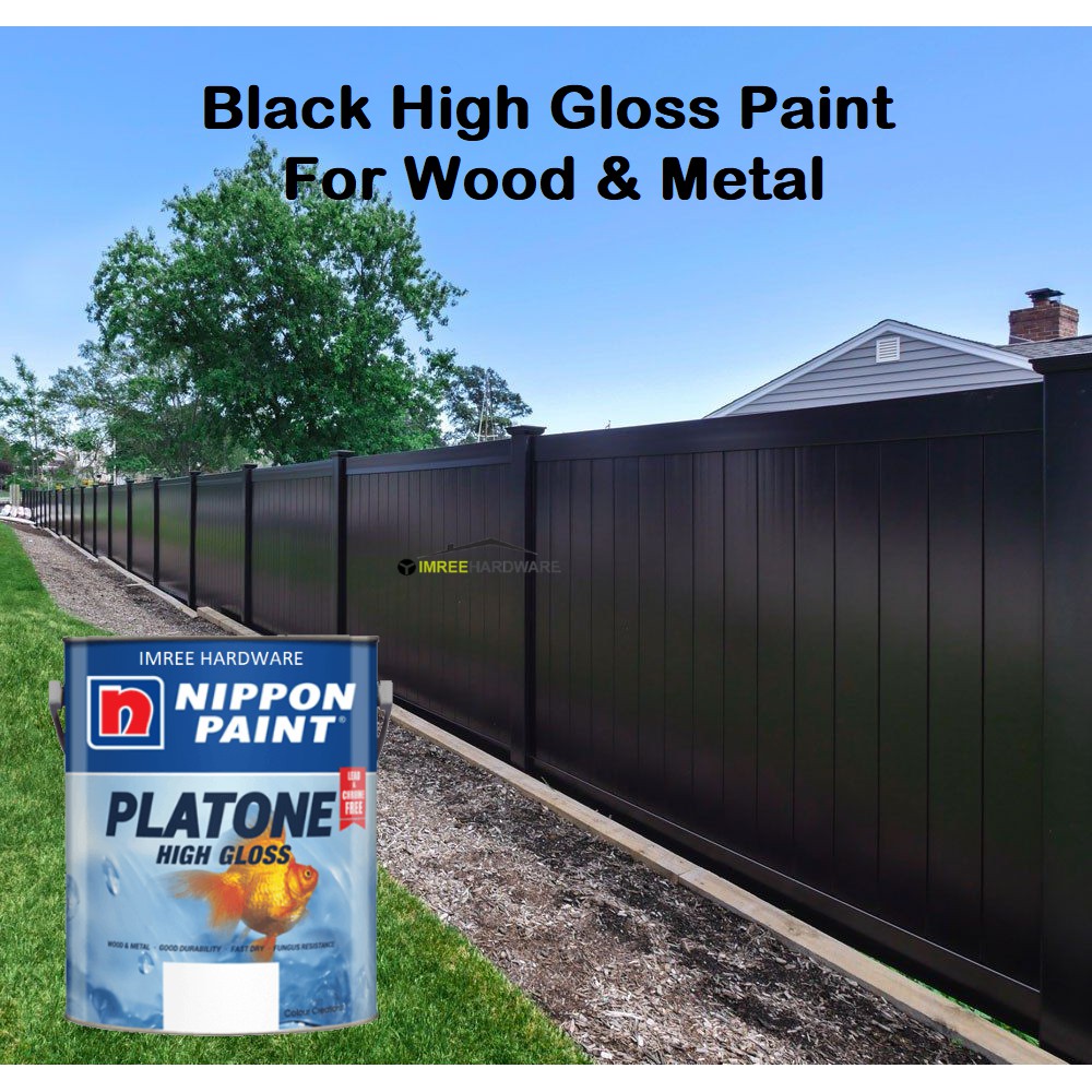 NIPPON Platone High Gloss (Black) Paint For Wood & Metal | Interior ...