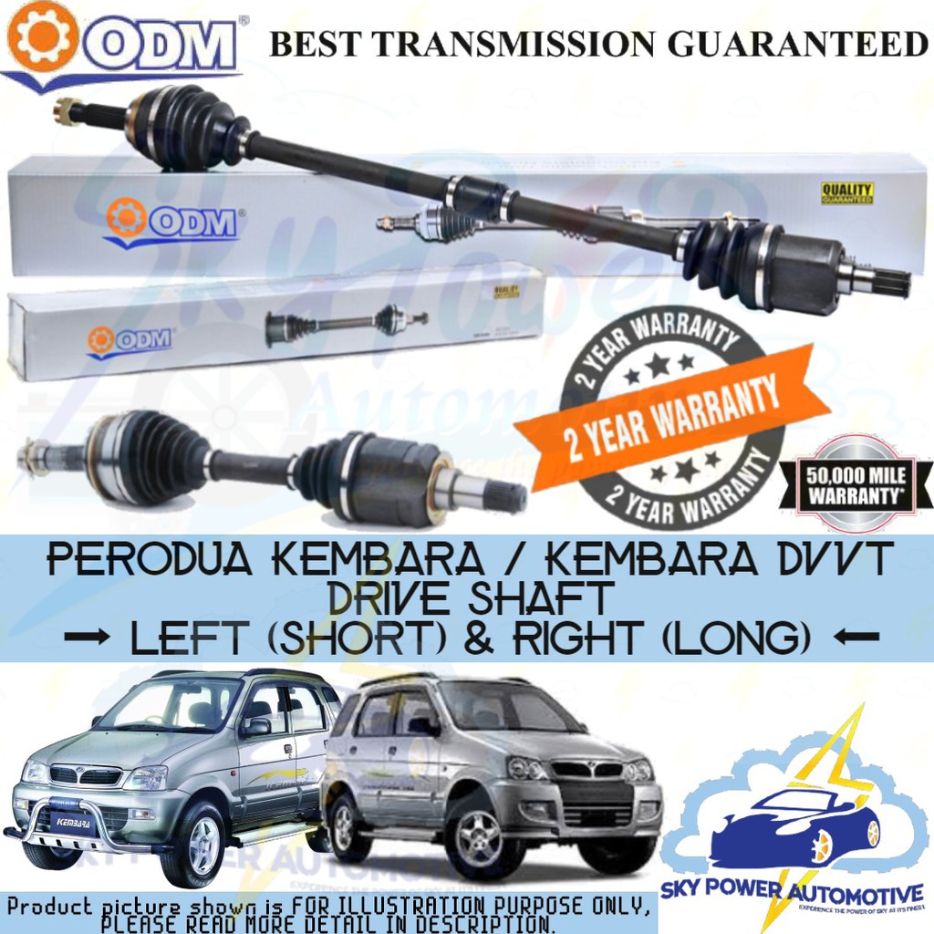 PERODUA KEMBARA / KEMBARA DVVT 1.3 (1997-2007) ODM (CYCAR) DRIVE SHAFT ...