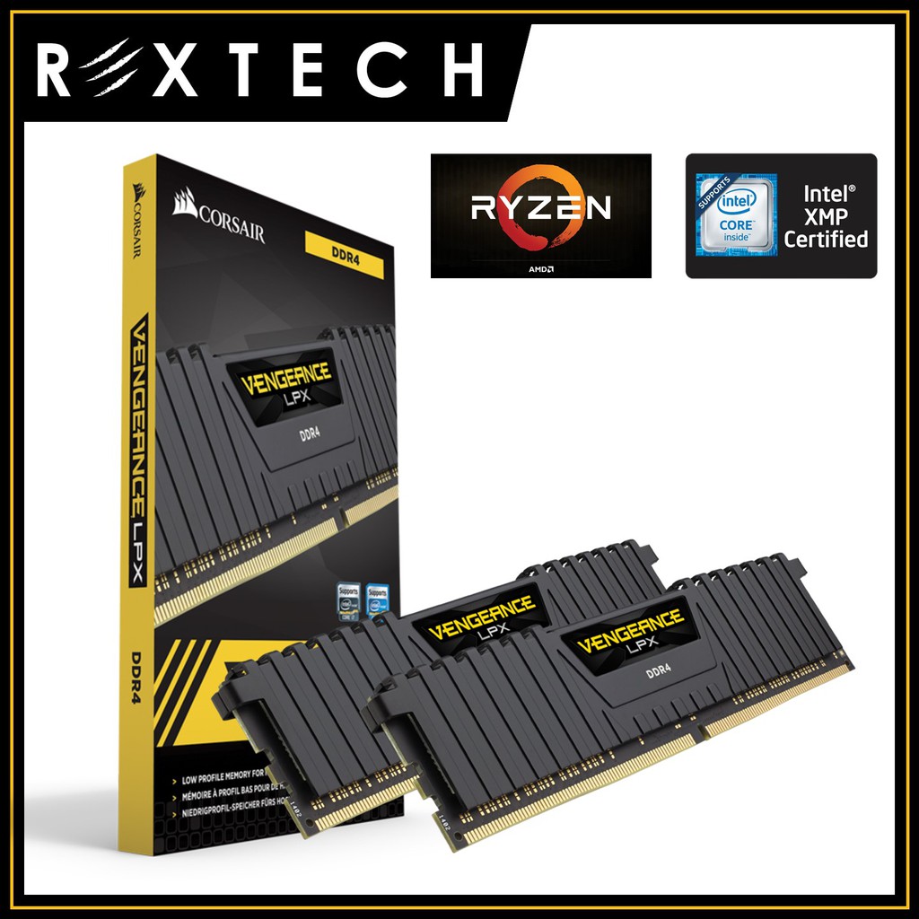 VENGEANCE® LPX 16GB (2 x 8GB) DDR4 DRAM 3200MHz C16 Memory Kit - Black
