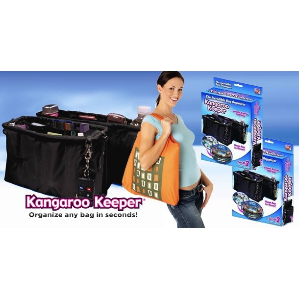 Kangaroo Keeper 2 Piece Set 1 Regular Bag, 1 Large Bag Purse Handbag  Organizer