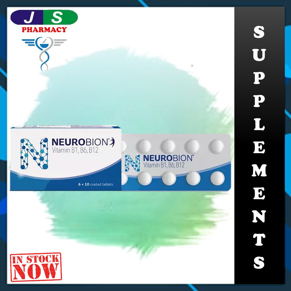 Neurobion Vitamin B1, B6 , B12 (6x10 Tablets) [NEW PACKAGING] | Shopee ...
