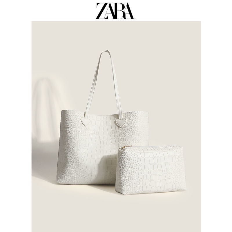 ZARA Bags Female 2022 New Style Trendy LargeCapacity Tote Shopping Big