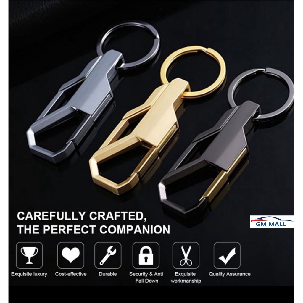 CAR KEY CHAIN Alloy Metal Keyring Holder Motorbike House Rantai Kunci ...