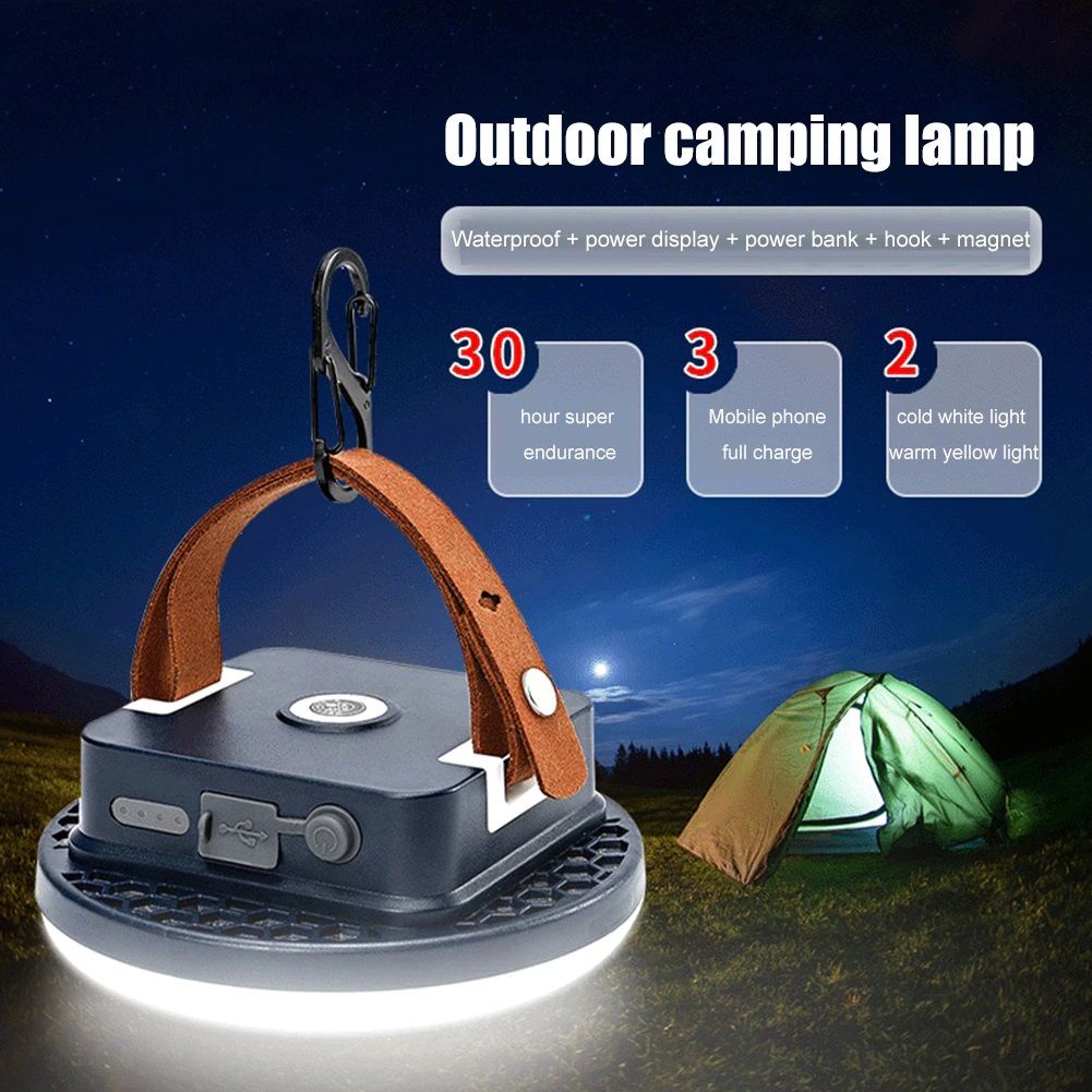 Super Bright Camping LED Light Tent Lamp Rechargeable USB Portable Long Lasting Waterproof