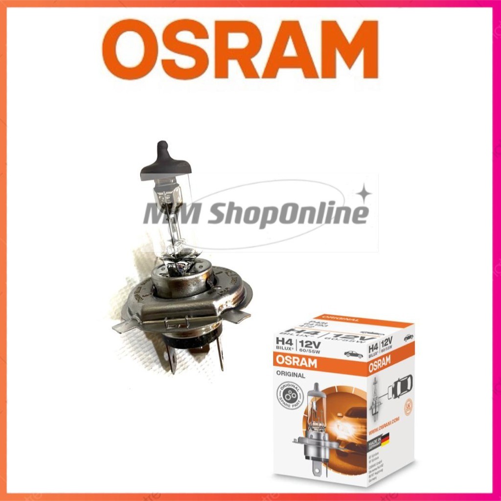 H4 OSRAM HALOGEN HEADLIGHT LAMP BULB GERMANY ORIGINAL MENTOL KERETA ...