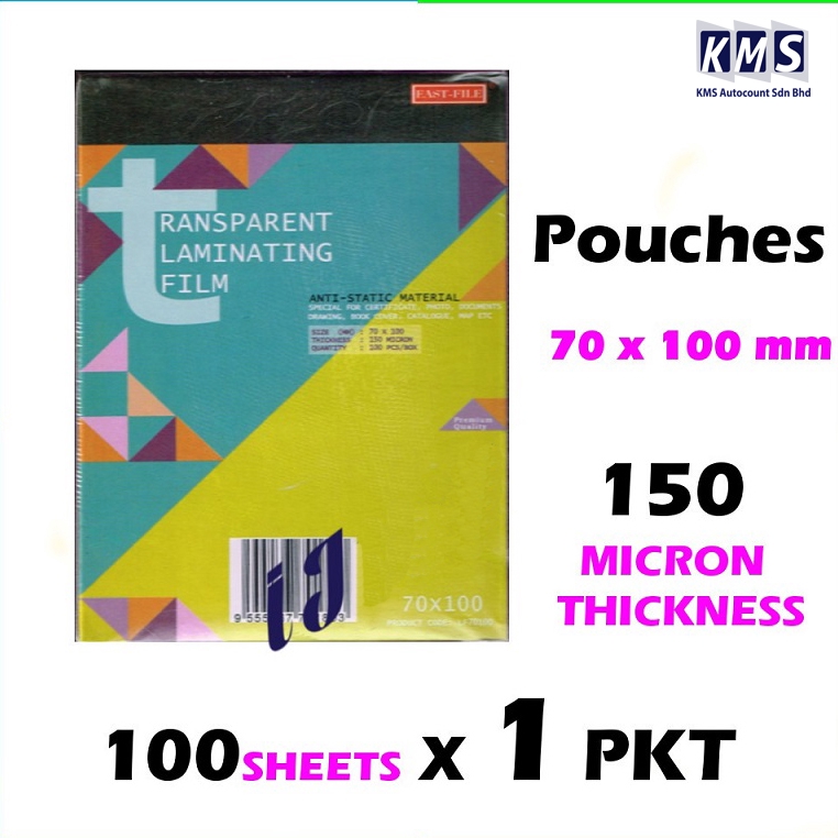 East-File Laminating Film Pouch ID (70mm x 100mm) 150mic | Shopee Malaysia