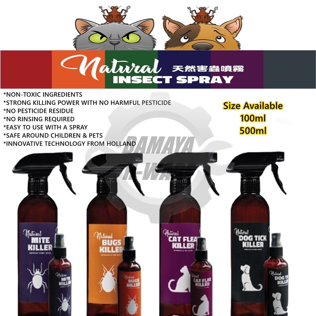 PESTASIA Natural Insect Spray.100ML & 500ML NONTOXIC Insect Spray