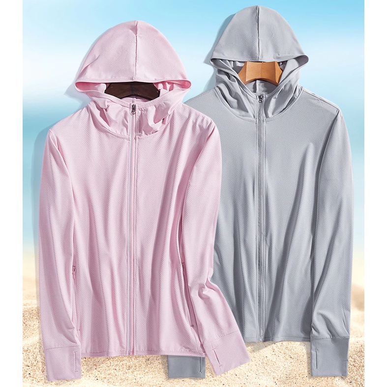 UPF 50+ UV Sun Protection Clothing Women Men Zip Hoodie Long Sleeve Outdoor Clothes Fishing