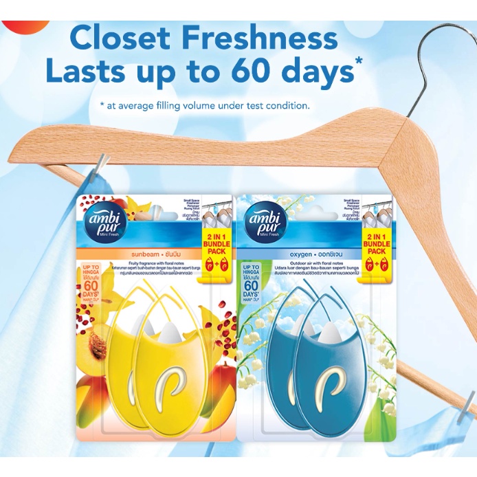 Ambi Pur Mini Fresh / Closet Fresh / Hang It Easy Perfume Fragrance 4