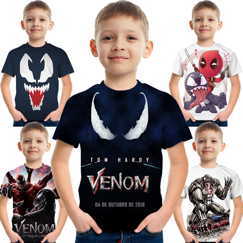 Venom Children's TShirt Boy Birthday Gift Party Kids Anime Short