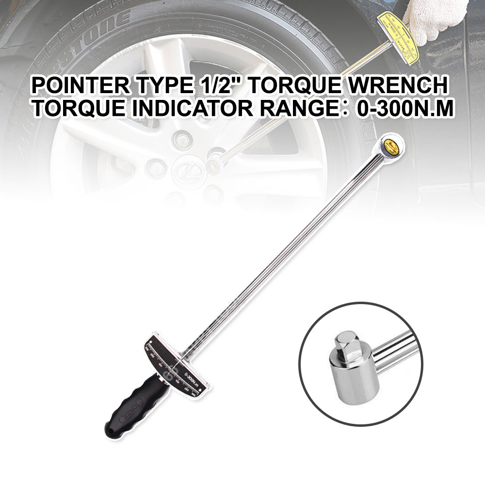 Torque 1/2 Inch Wrench 300NM Pointer Type Dual Drive Beam Socket ...