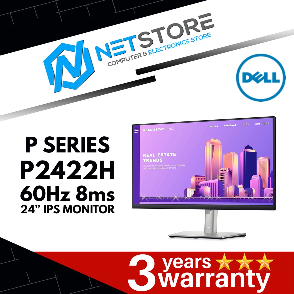 DELL P2422H 24" FHD IPS DISPLAY MONITOR | Shopee Malaysia