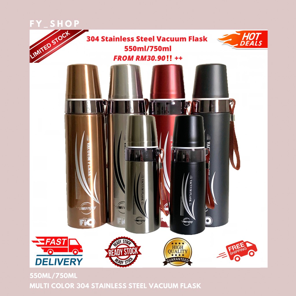 🇲🇾[Ready Stock] 550ml / 750ml MultiColor 304 Stainless Steel Vacuum