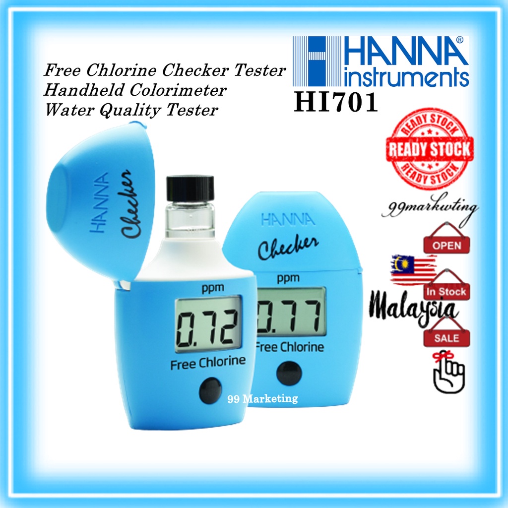 Hanna HI701 Free Chlorine Checker Tester Handheld Colorimeter Water Quality Tester Shopee Malaysia