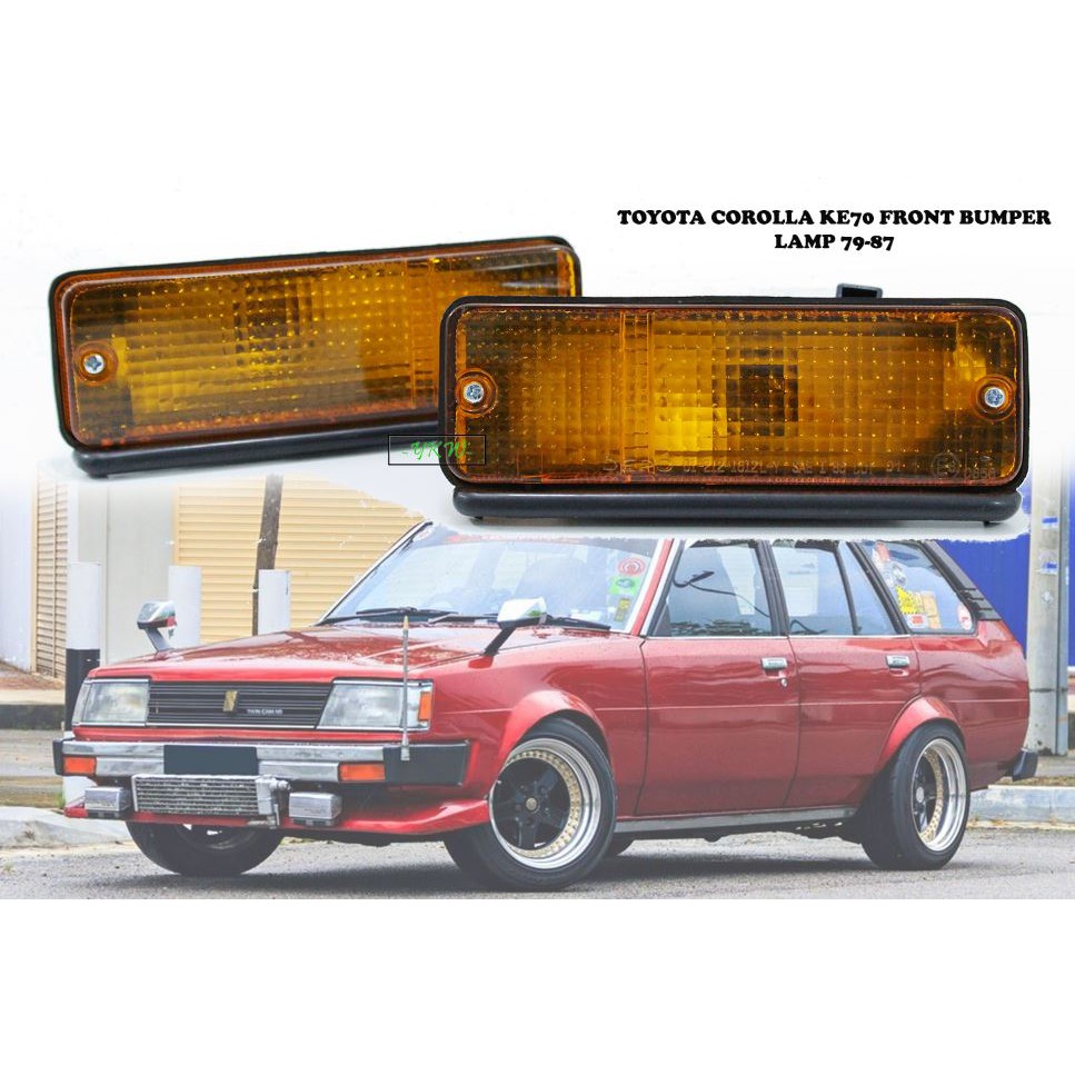 For 1993-1997 Toyota Corolla Front Bumper Light Lamps Yellow Set Left+Right