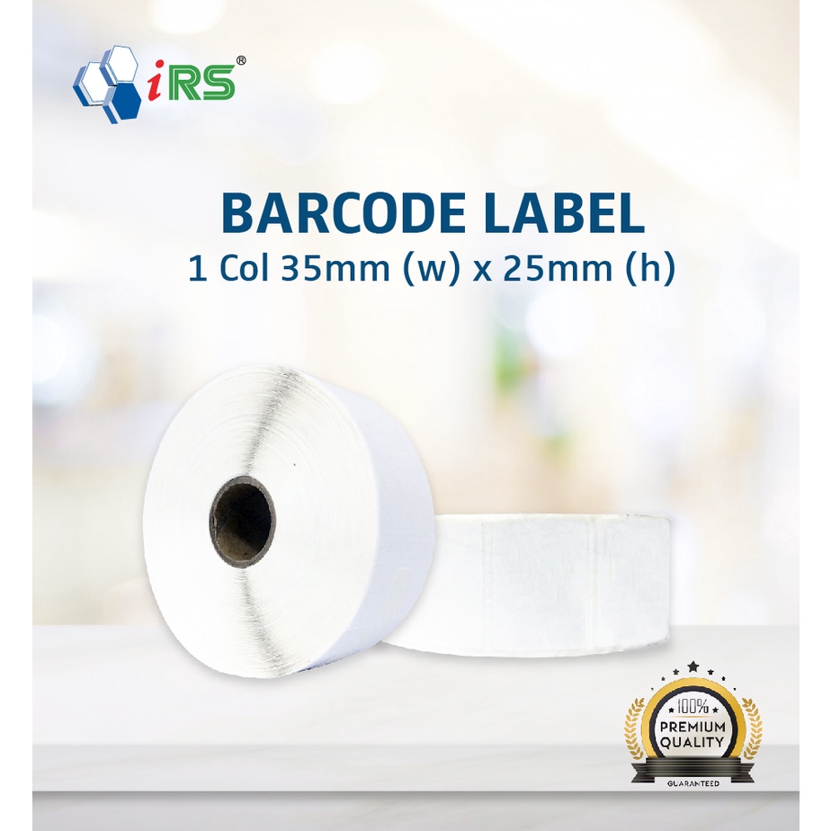 IRS Barcode Label Barcode Sticker 35mm x 25mm (2000pcs/roll) 1 inch ...