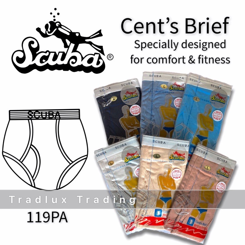 Tradlux "119PA" SCUBA UNDERWEAR BRIEF Men’s Big Size Shopee Malaysia
