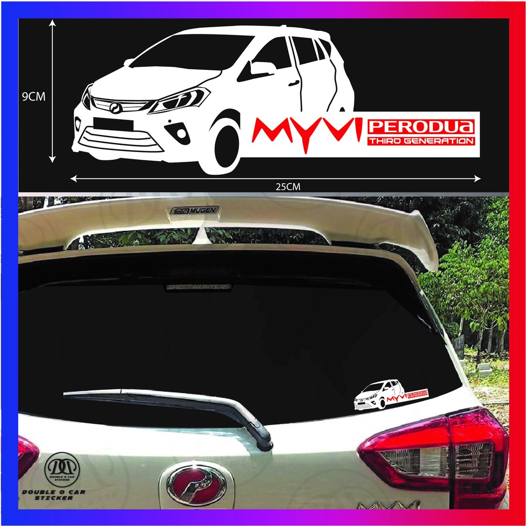[Ready Stock]PERODUA MYVI THIRD GENERATION SHAPE HIGH GRADE STICKER ...