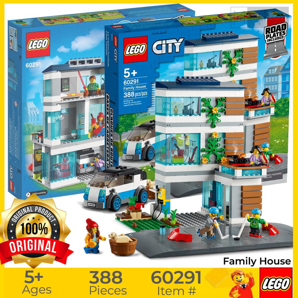 LEGO City Family House 60291 Building Toy for Kids (388 Pieces)