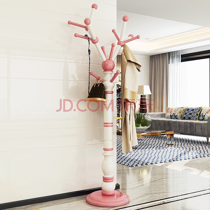 Solid Wood Landing Coat Rack Bedroom Shirt Bag Hanger Modern Simple ...