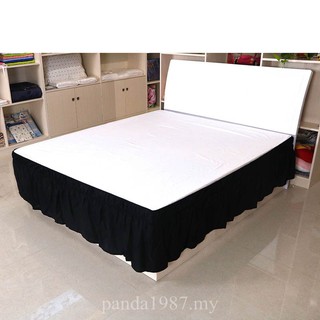 Bedroom Hotel Queen Size Bed Skirt White Bed Shirt Without Surface