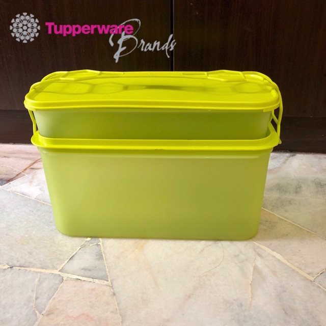 Tupperware Original Green Double Decker Stackable | Shopee Malaysia