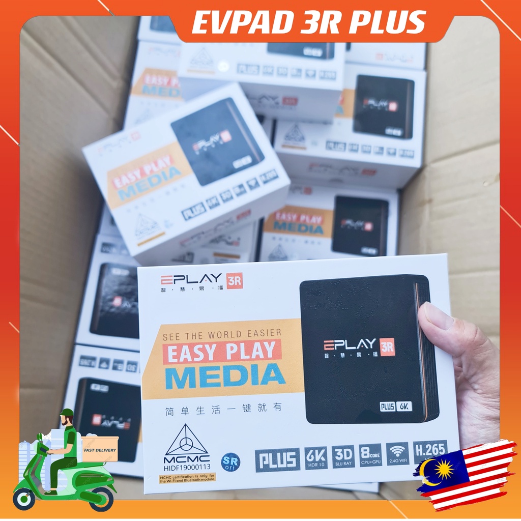 EVPAD🇲🇾 2+16GB EPLAY 3R 6G ANDROID BOX (Free wireless mouse)100